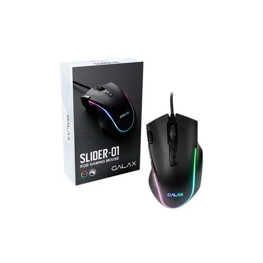 Mouse Gamer Galax Slider Series Sld-01 7200dpi/rgb/8 Botões/preto/usb - Mgs01ia18rg2b0