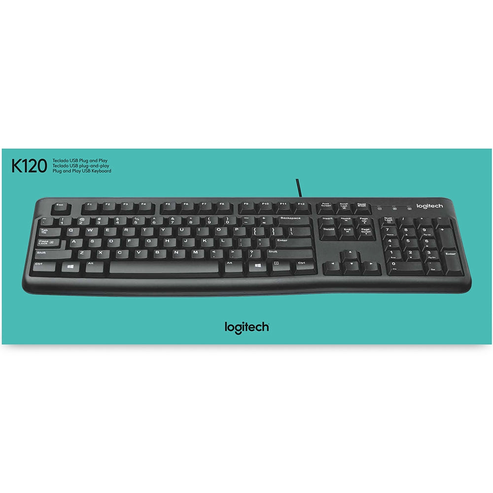 Teclado Logitech K120 Preto ABNT2